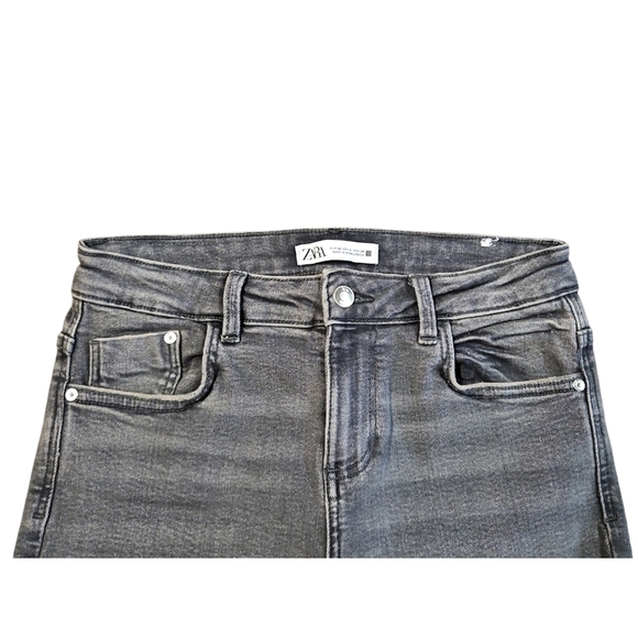 Zara Women's Gray Skinny Denim Jeans Size 6 - Picture 2 of 11